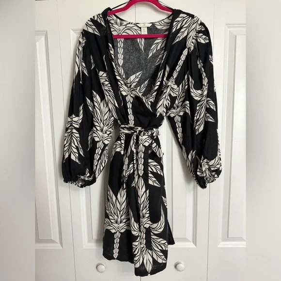 H & M Floral Wrap Dress XXL - Picture 4 of 4